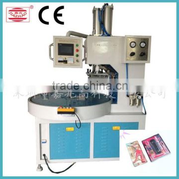 Turn table high frequency handware plastic blister packing machine with PLC touch screen