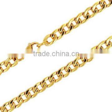 Gold Ip Plate Stainless Steel Curb Link Chains, Lowes Chain Link Fences Prices