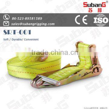 customized polyester 75mm ratchet tie down straps