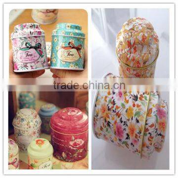 Lover Pairs Design Tea Tin Box With Hinged Lid photo-2