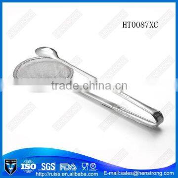 Skimmer and Mini Slotted Spoon Head Frying Tongs