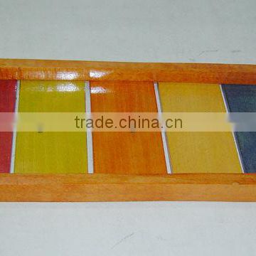 Multi color steam beach wood decorative serving tray