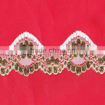 elastic scallop border lace with single and double sides