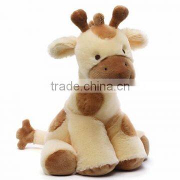 20 cm Sitting High Plush Giraffe Musica Toy/Stuffed Giraffe with Soft Sound/Sound Toy Stufferd Giraffe with Press Button