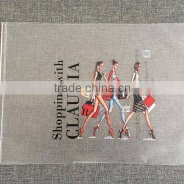 Wholesale custom printing frosted zipper pvc plastic bag packaging for garment