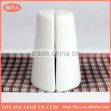 white ceramic custom salt and pepper shakers