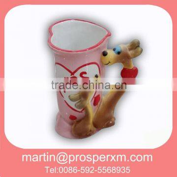 3D ceramic animal valentine mug