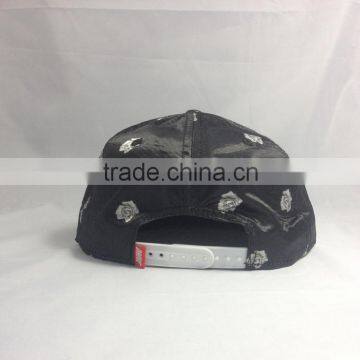 Custom Digital Printed Stain Surf Snapback Cap With PU Leather Brim photo-2