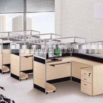 Modern Typical Open Office Workstation Modular combined with Aluminum & Glass(SZ-WS335)