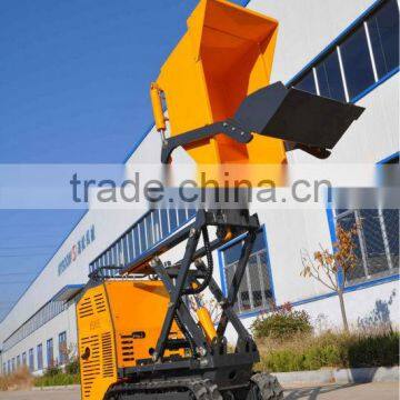 mini crawler dumper self-loading,load 500kgs,hydraulic transmission,1447mm ultrahigh dumping height