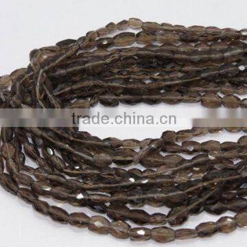 Smokey Quartz Faceted Fancy Shape Beads 5X7MM - 7.5X8.5MM Approx13Inch Good Quality On Wholesale Price.