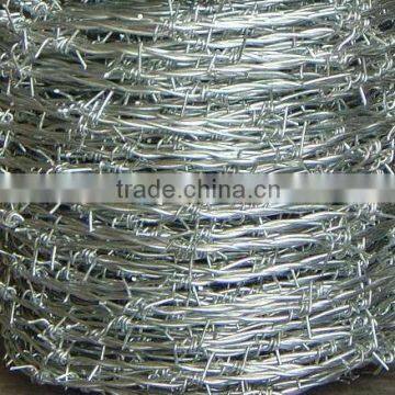 50kg/roll galvanized barbed iron wire