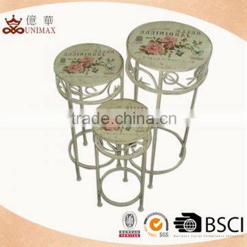 Country style outdoor use flower pot stand for garden plants