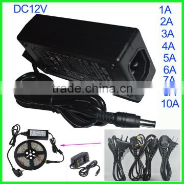 Security power supply Adapter AC100-240V to DC 12V led transformer 1A 2A 3A 5A 6A 7A 8A 10A led power supply 12 volt 5 amp