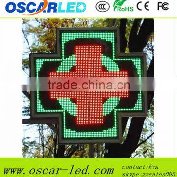 Oscarled led pharmacy cross display sign in front maintenance module