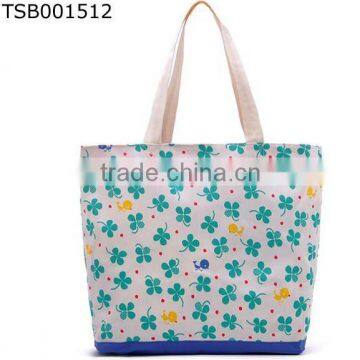 hot sale promotional flower reusable shopping bag folding nylon bag