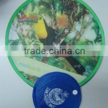 Wholesale Dog Toys From China Fly Reel OEM Folding Fabric Fan Frisbee