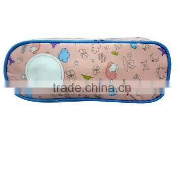 Unique printing of pink color and high capacity Cartoon Pencil Case for children