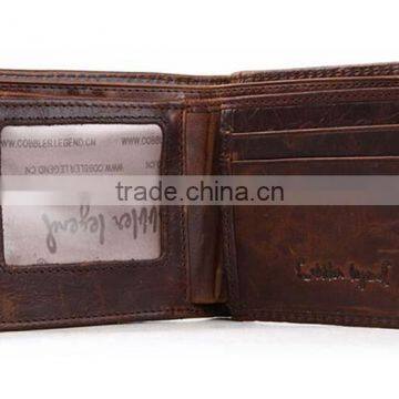 Top Grade Unique Design Handmade Genuine Leather Men's Rfid Wallet photo-3