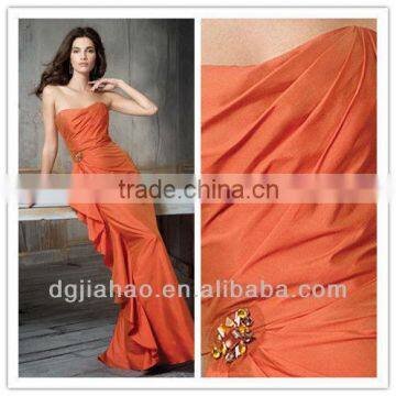 Sheath Beaded Taffeta Long Bridesmaid Dresses