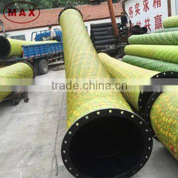 Flanged joint 8 inch flexible hose for sand dredging pump