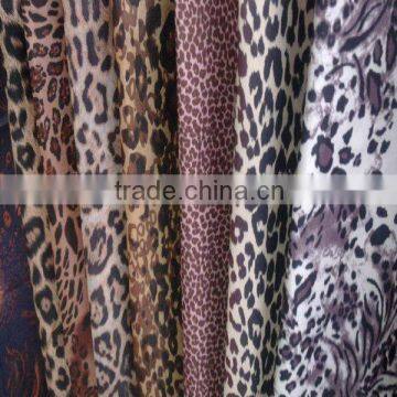 lopard silk chiffon of lady dress fabric