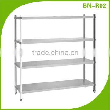 Catering Kitchen Establishment 4 Layers Stainless Steel Shelving Rack for sale