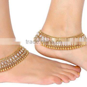 Indian Bollywood Style Crystal Payal Anklet