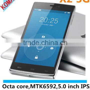 KOMAY octa core mtk6592 5.0 inch IPS bluboo x2 2.0mp+8mp 1gb+16gb smartphone