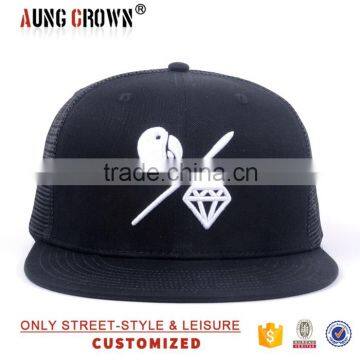 fashion design black mesh trucker hat