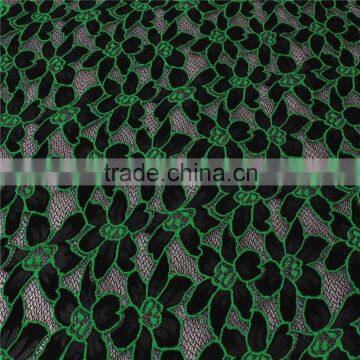 Fluorescent Green Fancy French Chantilly Lace Fabric photo-5
