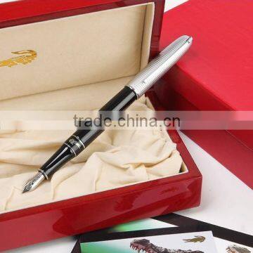 Promotional crocodile gold plating thin fountain pen for gift