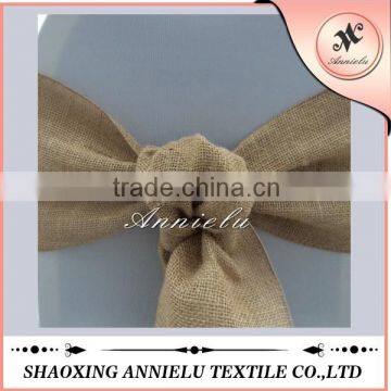Fancy hessian banquet chair cover sash for chairs
