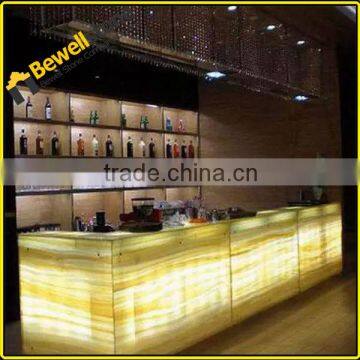 High-tech micro thin stones glass onyx composite panel for counter