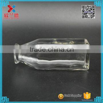 Hot Sale 300ml glass bottle Square milk bottle and Fruit juice bottle