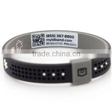Personal Unique id Bracelet Custom Silicone id Bracelet Engraved photo-2