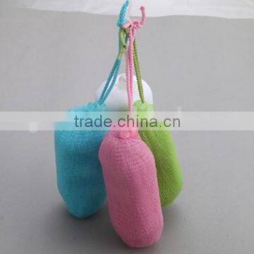 Custom Flower Shaped Multicolor Cute Exfoliating PE Baby Body Pouf Mesh Shower Puff , Mesh Sponge Bath Puff photo-3