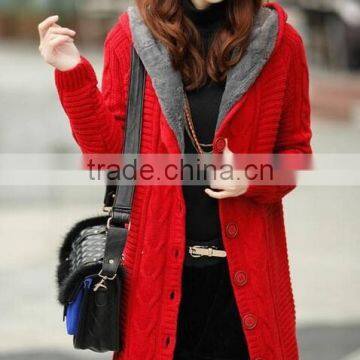 the long thick velvet warm loose korean style cardigan