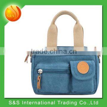 2015 new product canvas ladies handbag manufacturers