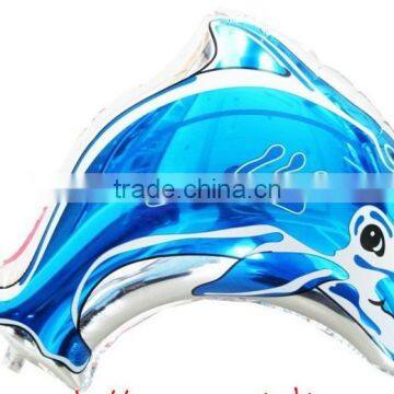 Hot sale dolphins shape printing foil balloon/mylar , promotion balloon customized foil balloon