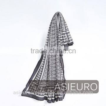Big Sqaure Scarf with Placement Print, Unisex Fashion, BSCI and Sedex
