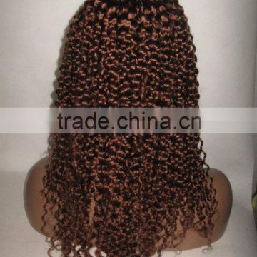 100%brazilian human hair jerry curl full lace wig wholesale price