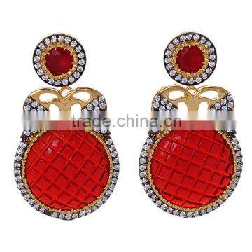 Latest Design Fancy Colorful CZ Stud Earrings ER-650-1200 (2)