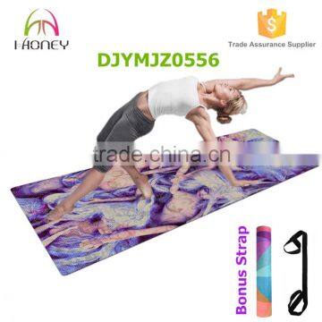 Customized full printed yoga mat eco-friendly biodegradable natural rubber