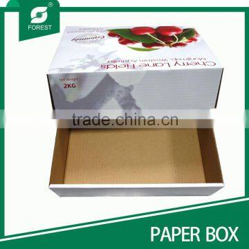 TAKE AWAY CORRUGATED FRESH FRUIT BOX FOR CHERRY PACKAGING SHIPPING