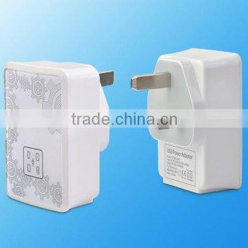 Factory OEM 4.8A Multiple 4 Port USB Wall Charger Charging Travel Power Adapter Portable Travel Charger photo-3