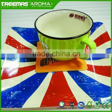 AROMA+/promotional logo printed wholesale paper coaster for one use or circle use