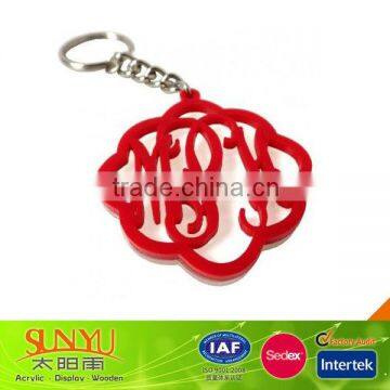 Red acrylic keychain promotional