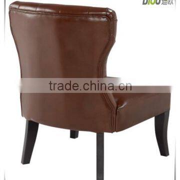 PU Material Antique Wood Frame Leisure Chair With Flying Wing Like Back - 2014 New Model (DO-6081-1) photo-3
