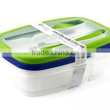 Plastic Bento Lunch Box Set - Food Containers Lunch Box With Cutlery Set
